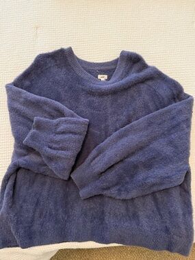 aerie Plush Blue Crewneck Sweater - Women